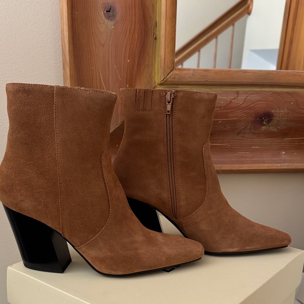 New Brown Suede Ankle Boots